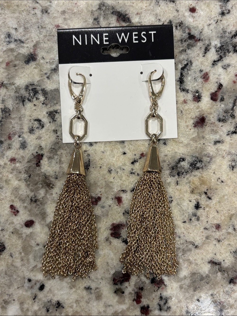 Nine West Gold Multi-Chain Tassel Drop Earrings